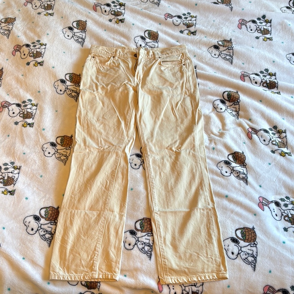 BDG Women's Straight Leg Jeans in Cream